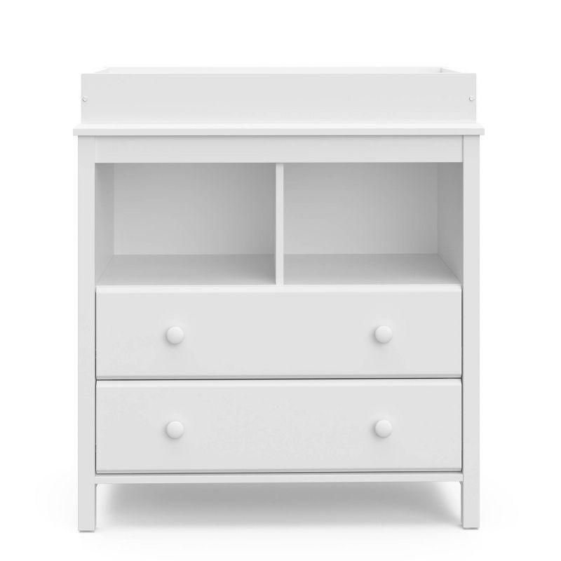 Storkcraft Alpine 2 Drawer Dresser wtih  Changing Table Topper and Interlocking Drawers