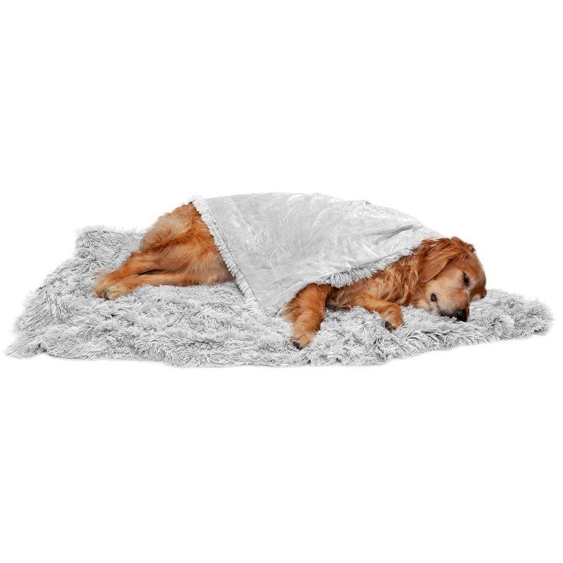 FurHaven Long Fur & Velvet Waterproof Dog Blanket