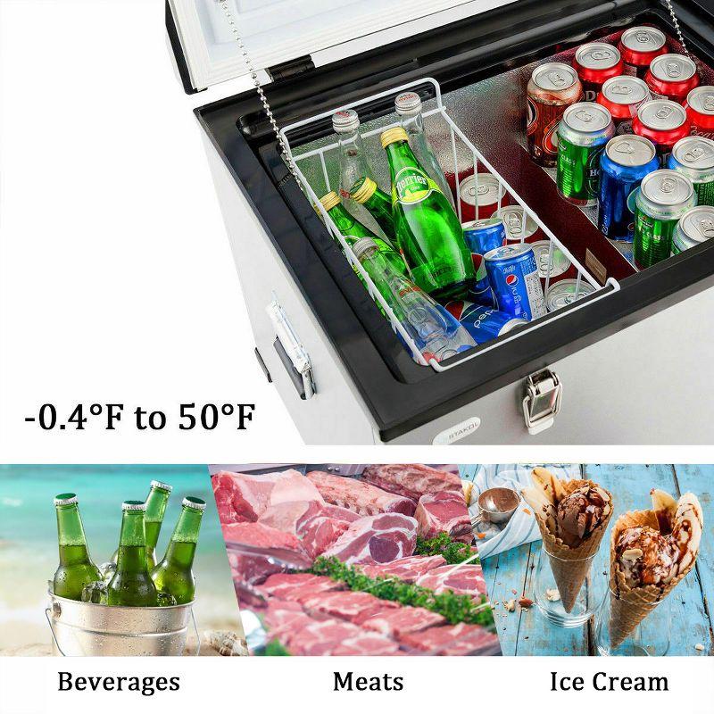 Costway 63-Quart Portable Electric Car Cooler Refrigerator / Freezer Compressor for RVs Camping