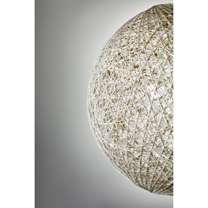 Havana Large Pendant Natural - Adesso: Cream Rattan Sphere, 15' Cord, ETL Listed