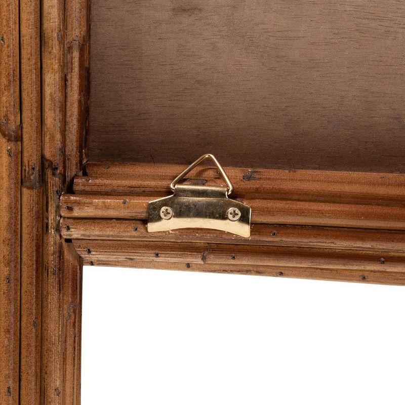 bali & pari Queen Seana Rattan Standalone Headboard Dark Brown: No Assembly, MDF Frame, Spot Clean