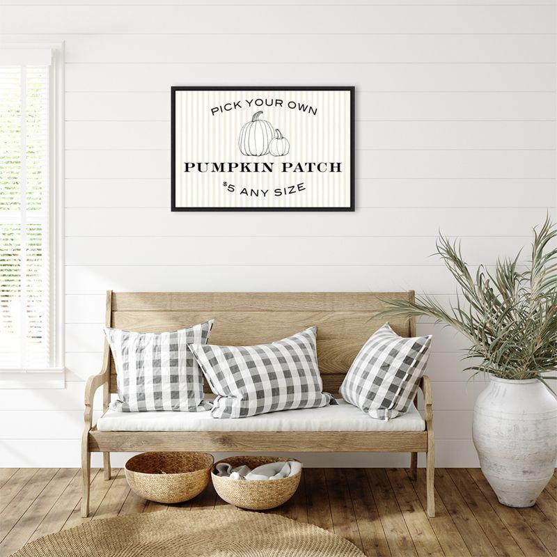 Amanti Art Pumpkin Patch by Wild Apple Portfolio Canvas Wall Art Print Framed 33 x 23-in.