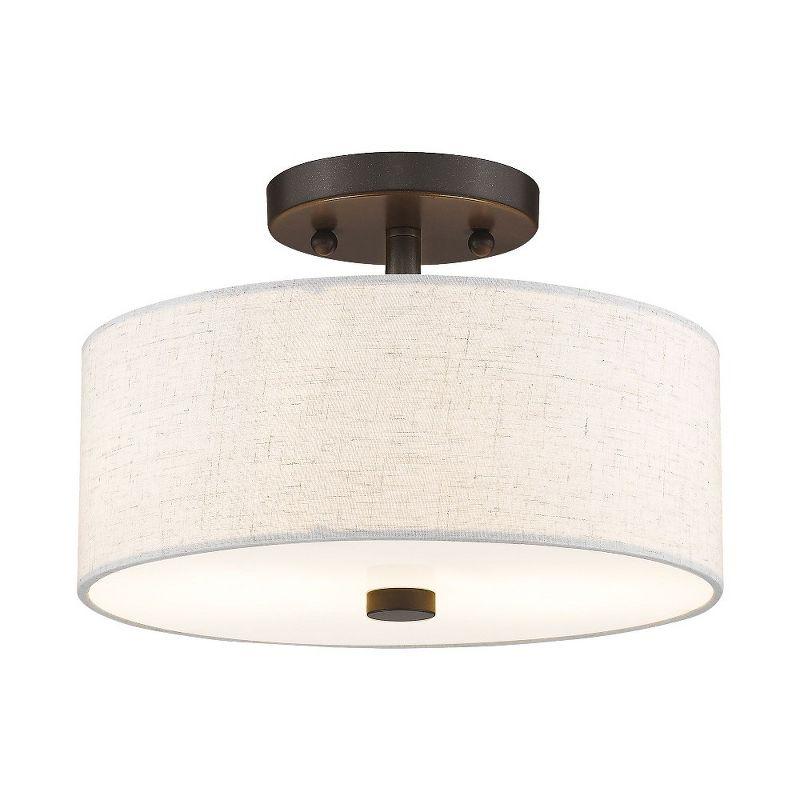 Livex Lighting Meridian 2 - Light Semi-Flush Mount in  English Bronze