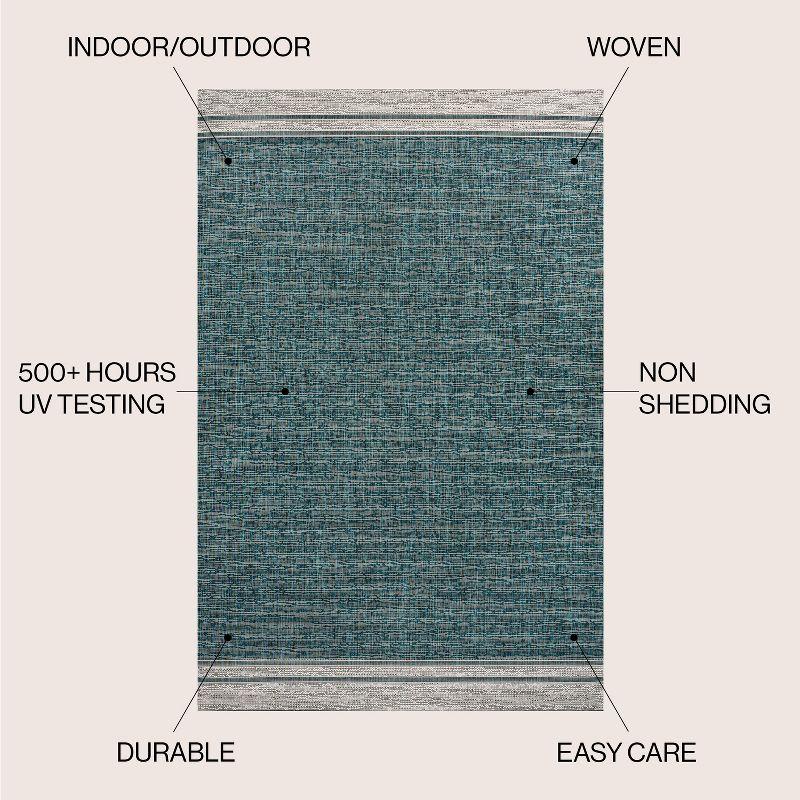 Alda Modern Minimalist Mingled Solid Indoor/Outdoor Area Rug - JONATHAN Y