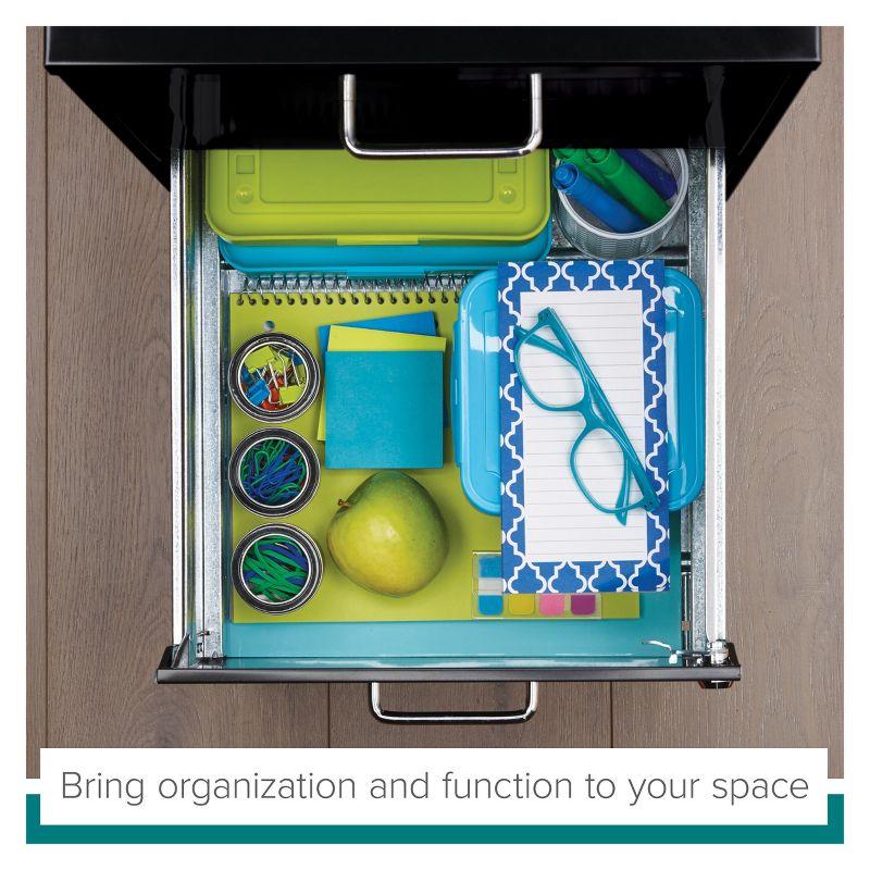 Hirsh Industries Space Solutions File Cabinet on Wheels 2 Drawer - Black: Steel Vertical Storage, Office Supplies, 26.7" Height