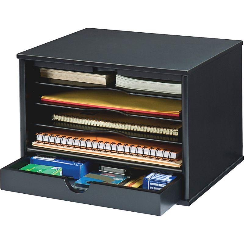 Victor Midnight Black Desktop Organizer