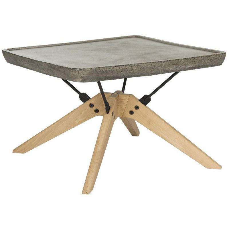 Delartin Concrete Indoor/Outdoor Coffee Table - Dark Grey - Safavieh