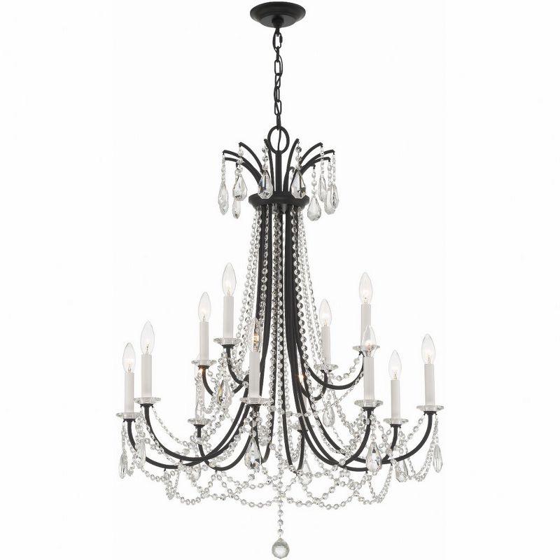 Crystorama Lighting Karrington 12 - Light Chandelier in  Matte Black