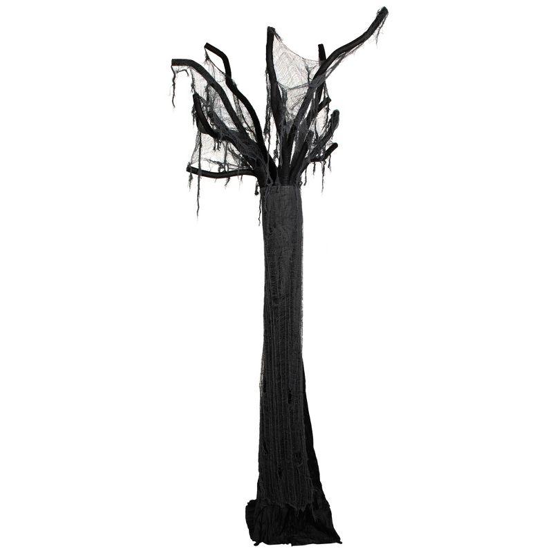 Northlight Seasonal 7.5' Black and Gray Spooky Standing Ghost Tree Halloween Decoration
