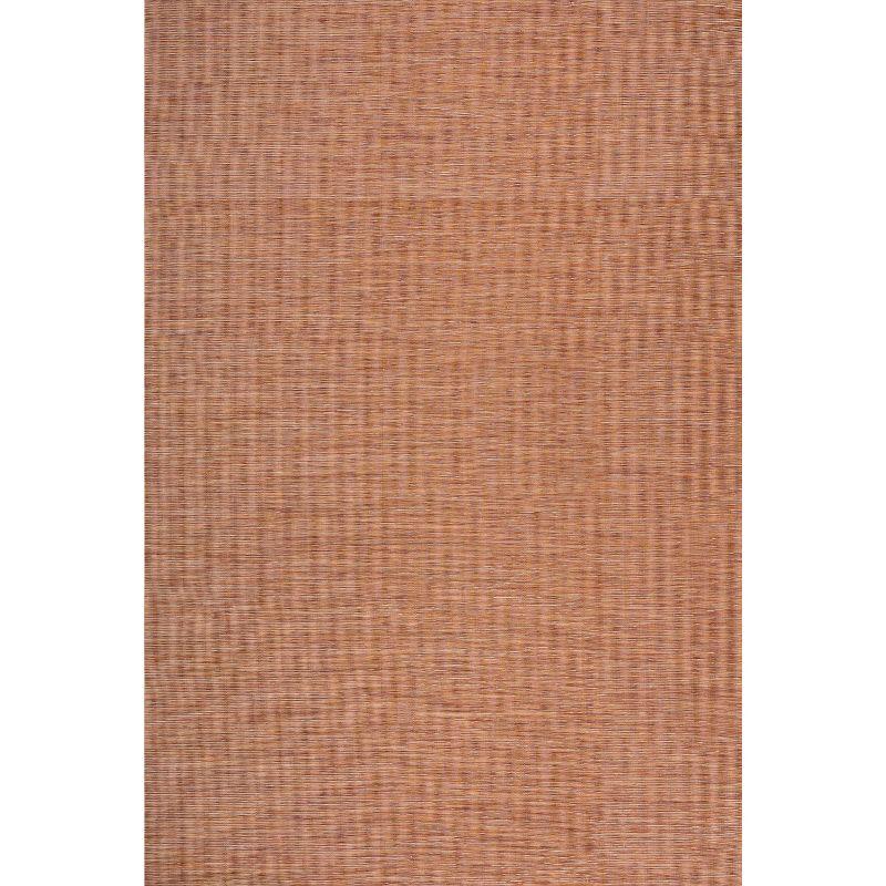 4'x6' Ethan Modern Flatweave Solid  Area Rug, Orange - JONATHAN Y