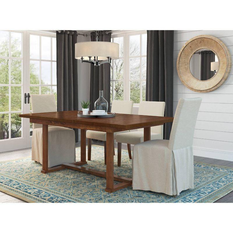 Wesley Dark Brown Extendable Wood Dining Table