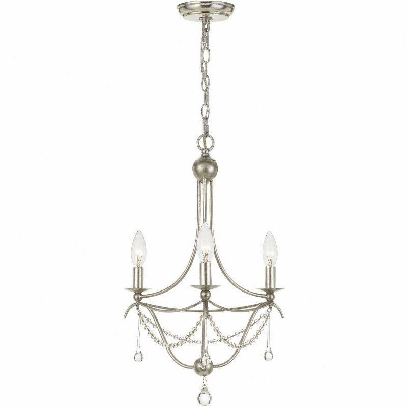 Crystorama Lighting Metro 3 - Light Chandelier in  Antique Silver