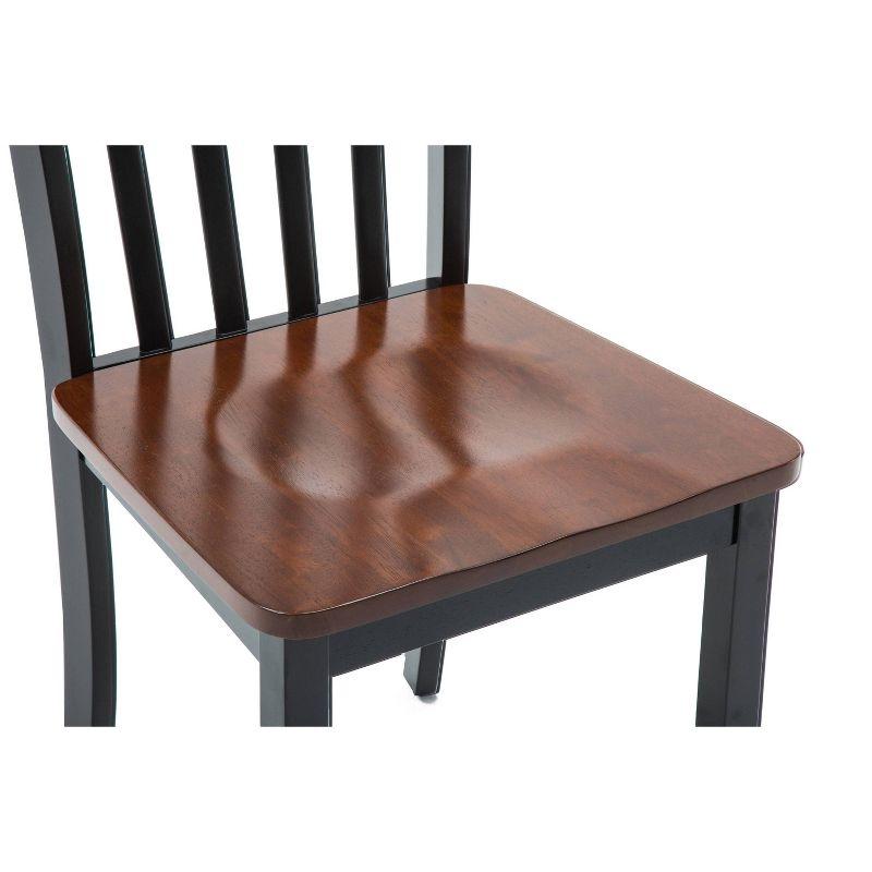 Bloomington Dining Chairs Black And Cherry (Set Of 2) - Boraam: Rubberwood, Comfort Backrest, 250lbs Capacity
