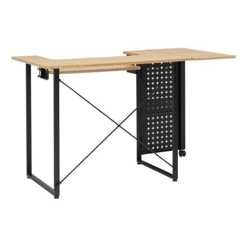 Pivot Sewing Machine Table with Swingout Storage Panel - studio designs