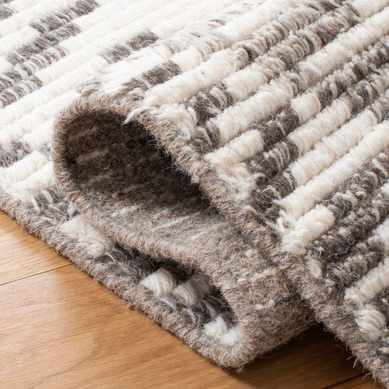 Kenya KNY175 Hand Knotted Area Rug - Grey/Ivory - 8'x10' - Safavieh