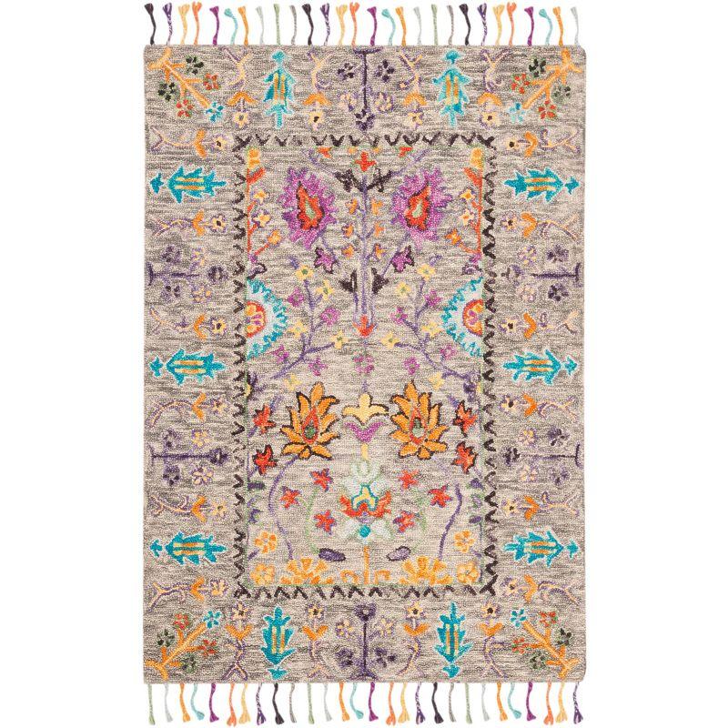 Blossom BLM453 Hand Tufted Indoor Accent Rug - Grey/Multi - 3'x5' - Safavieh