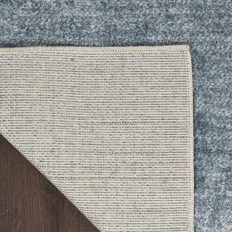 Nourison Astra Machine Washable Contemporary Color Block Indoor Rug Blue Green Multi 5'3" x 7'