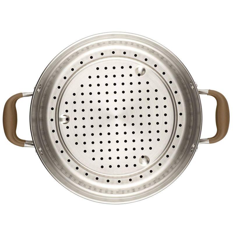 Anolon Anolon Advanced Home Hard Anodized Nonstick Wide Stockpot With Steamer Insert Set, 3-Piece,  8.5-Quart