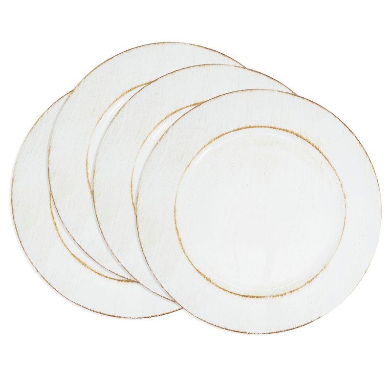 Saro Vintage-Inspired Distressed Charger Plate (Set of 4) (Set of 4)