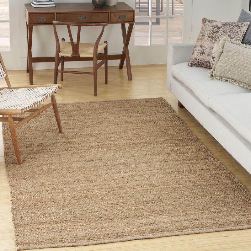 Nourison Hand Woven Natural Jute Rug Natural 4' x 6'