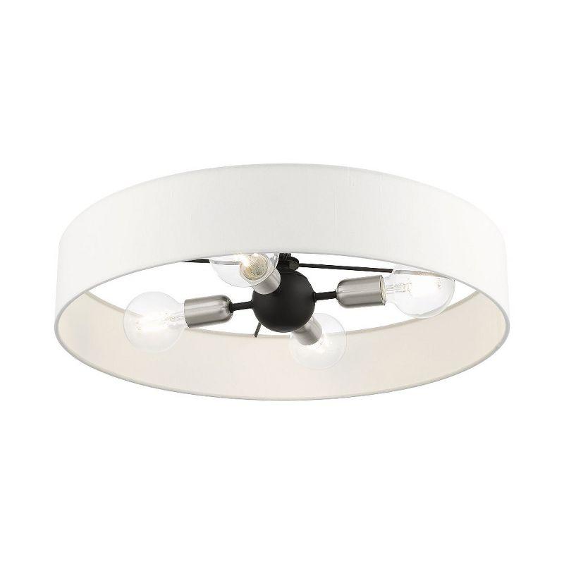 Livex Lighting Venlo 4 - Light Semi-Flush Mount in  Black/Brushed Nickel