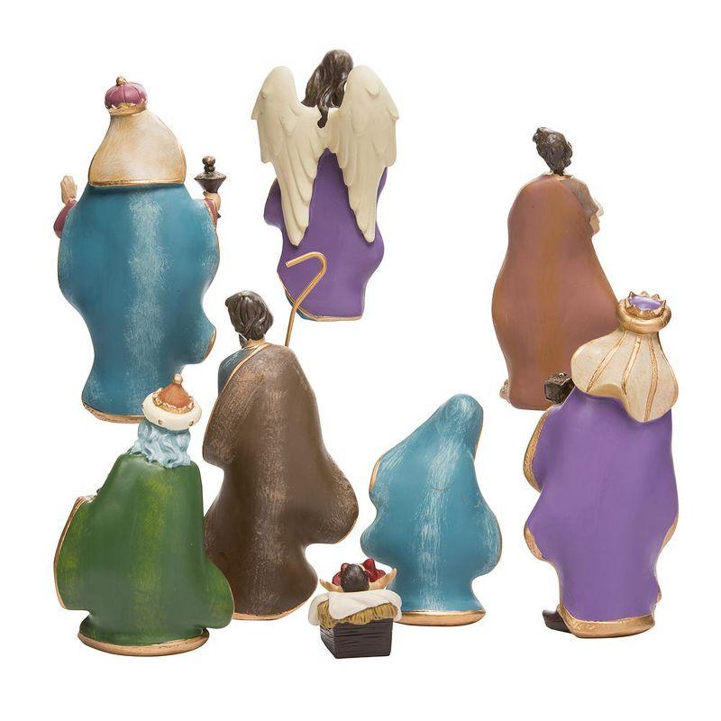 Kurt Adler 6.25" Resin Nativity, 8 Piece Set