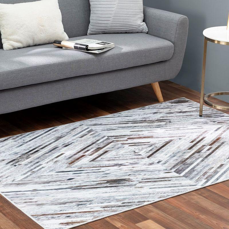 Supra Vortex Multicolor Faux Cowhide 5'x8' Area Rug