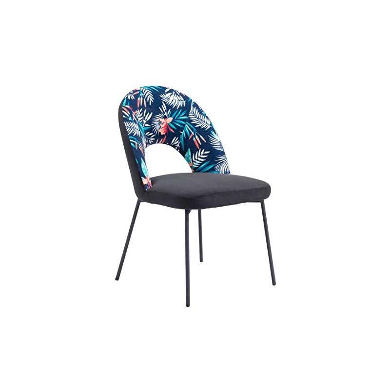 Zuo Merion Dining Chair (Set of 2) Multicolor Print & Black