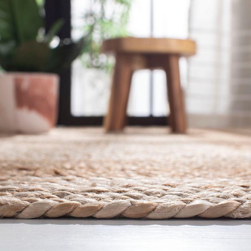 Handwoven Geometric Jute 3' x 5' Area Rug, Natural