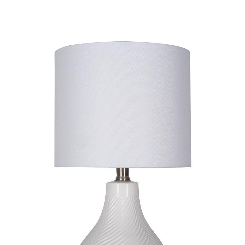 Cresswell Lighting 18" Ceramic Table Lamp White