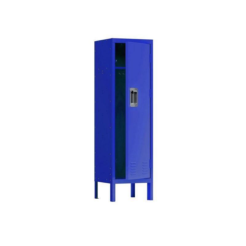 Blue Steel Single Tier Locker Storage Cabinet for Office