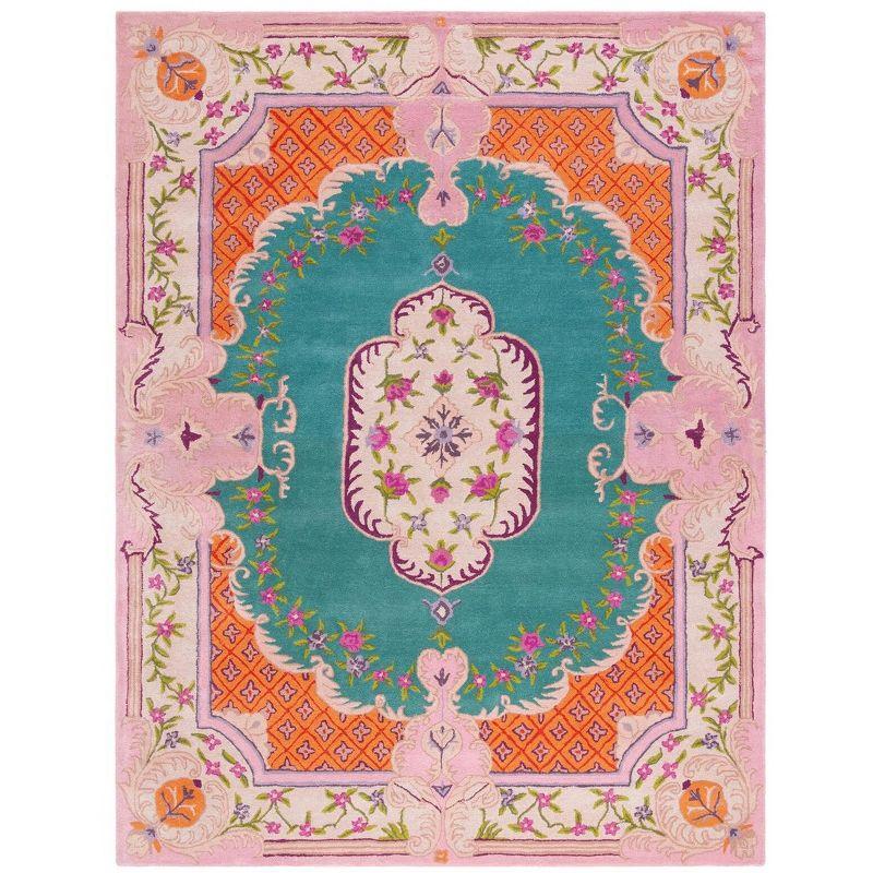 Bellagio BLG535 Hand Tufted Area Rug - Blue/Pink - 8'x10' - Safavieh.