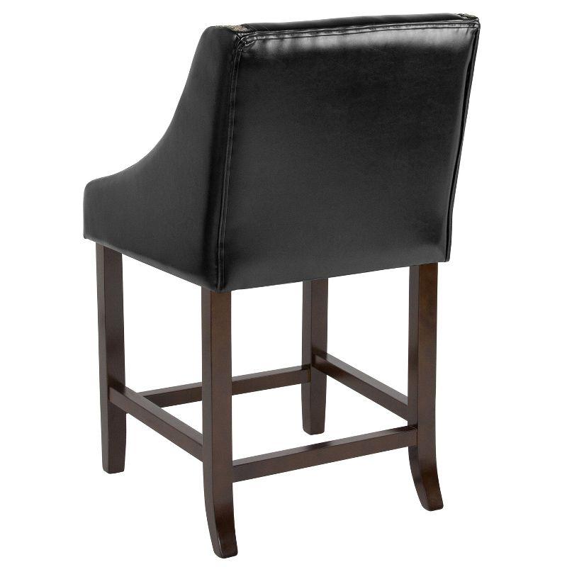 Flash Furniture Carmel Series 24" High Transitional Wood Counter Height Stool with Accent Nail Trim