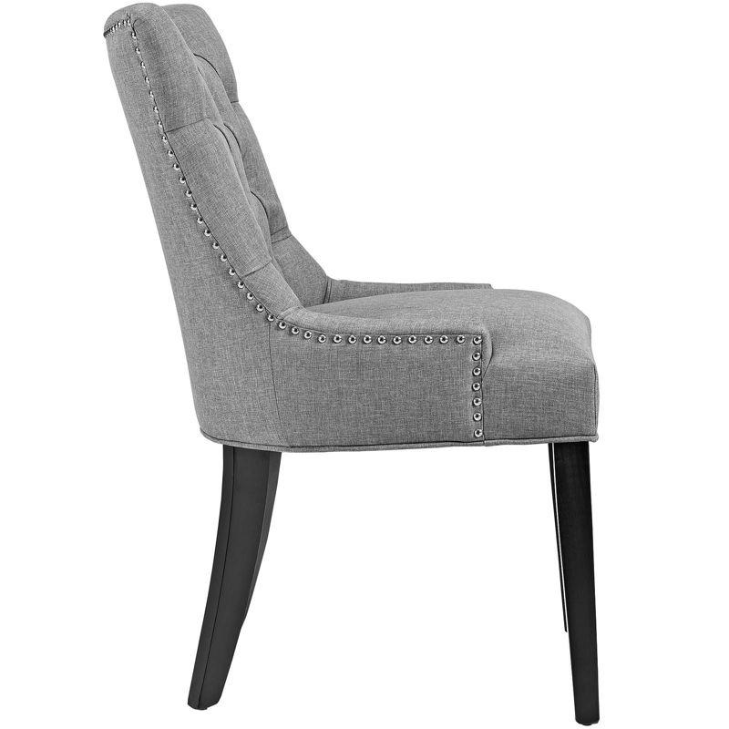 Regent Fabric Dining Chair Light Gray - Modway: Upholstered Polyester, Wood Frame, Spot Clean