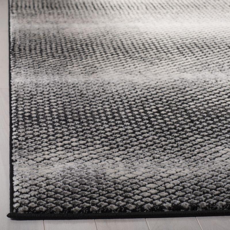 Lurex LUR186 Power Loomed Area Rug - Black/Ivory - 4'x6' - Safavieh