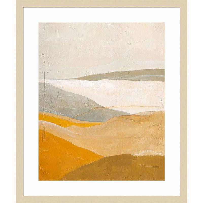 Amanti Art Yellow Field by Design Fabrikken Wood Framed Wall Art Print