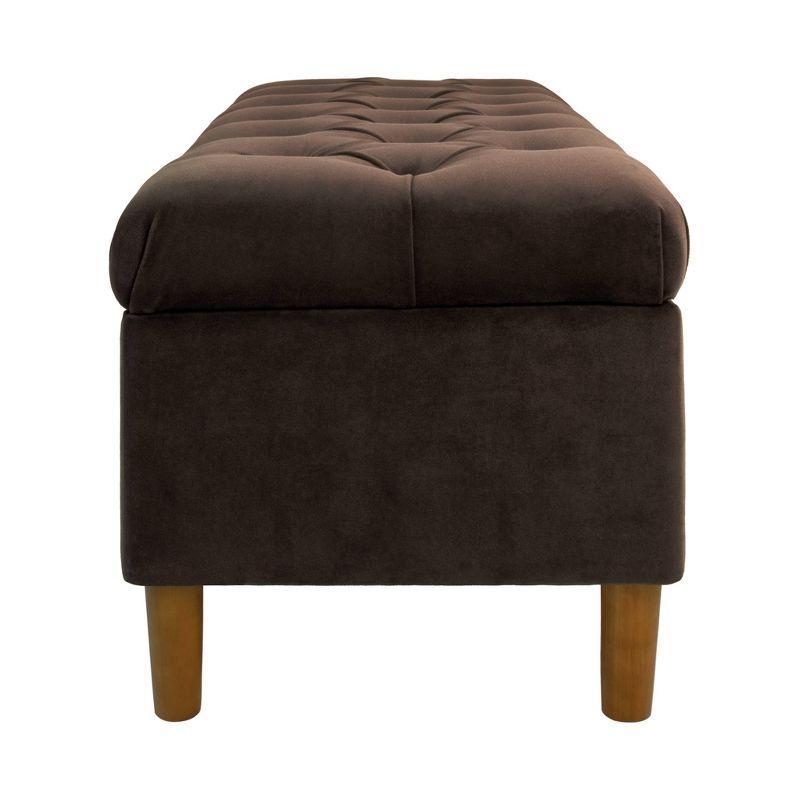 Velvet Upholstered Storage Bench