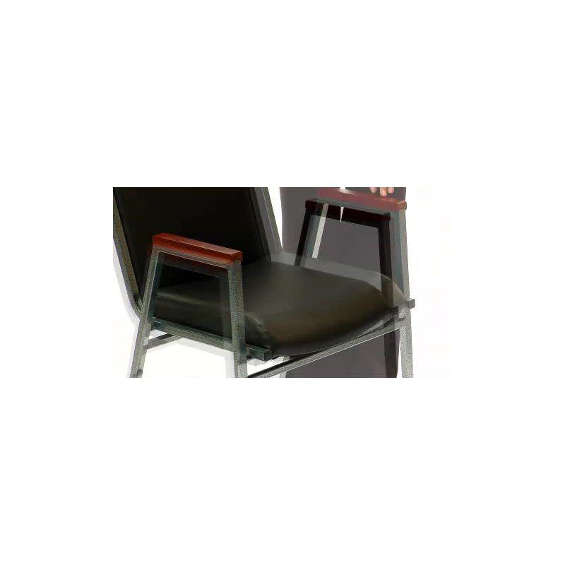 Flash Furniture HERCULES Series Heavy Duty Black Vinyl Stack Chair