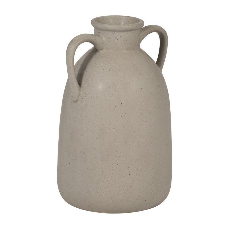 Sagebrook Home 10" Ceramic Vase with Handles Creative Contemporary Eared Vase For Decorative Home