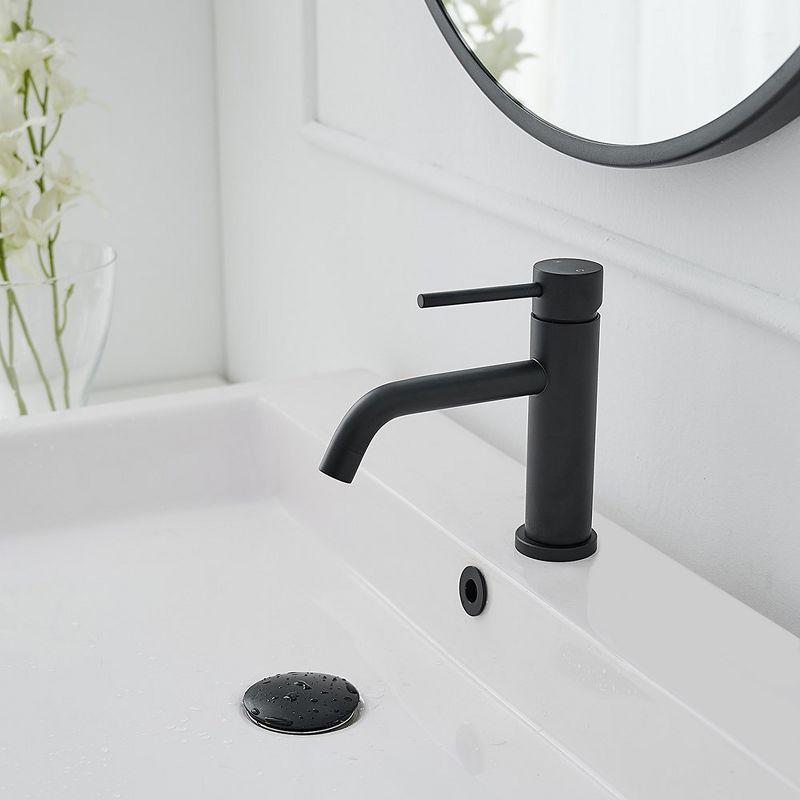 BWE Single Hole Single Handle Bathroom Faucet With Deck Plate