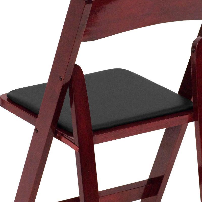 Flash Furniture 2 Pack HERCULES Series Wood Folding Chair with Vinyl Padded Seat