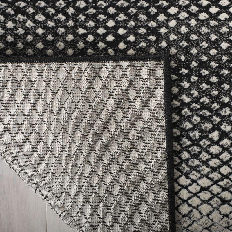 Lurex LUR186 Power Loomed Area Rug - Black/Ivory - 4'x6' - Safavieh