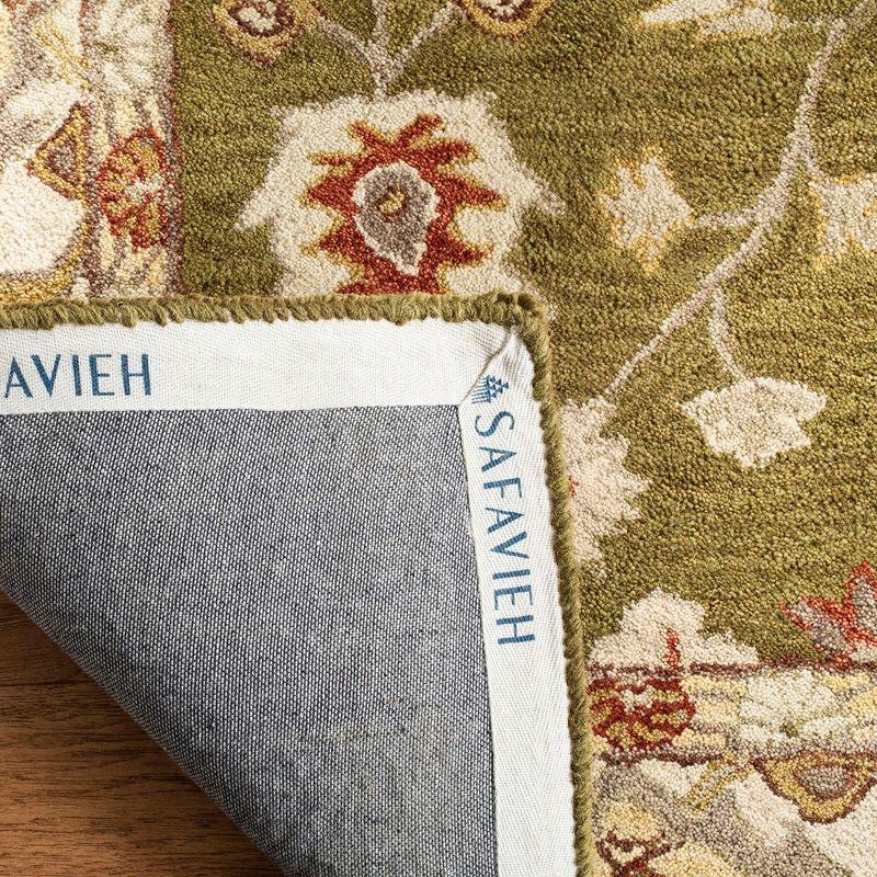 Anatolia AN562 Hand Tufted Indoor Area Rug - Moss/Ivory - 4'x6' - Safavieh