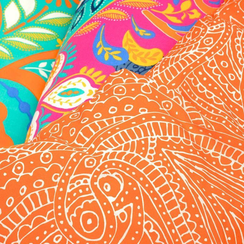 3pc King Boho Chic Duvet Cover Set Turquoise/Navy - Lush Décor