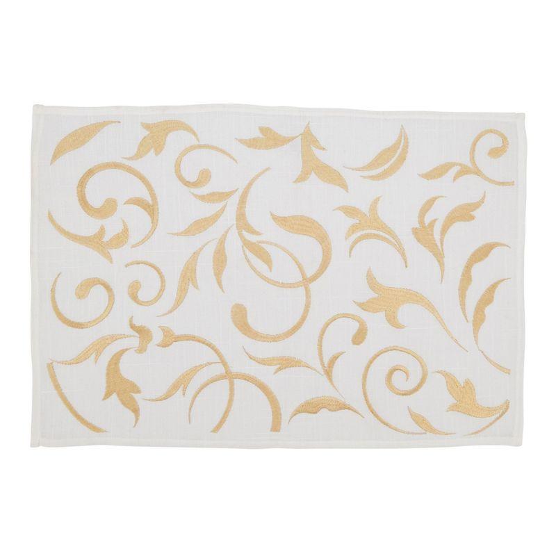 Saro Zensi Collection Polyester No Pattern Rectangle Placemat (Set of 4)