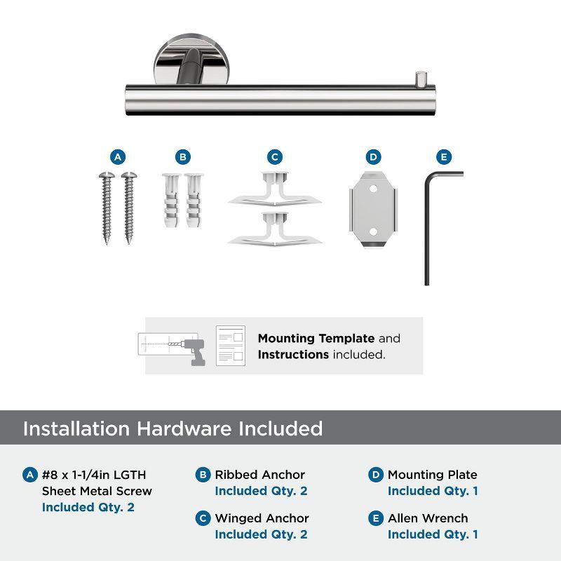 Amerock Arrondi Polished Stainless Steel Single Post Toilet Paper Holder