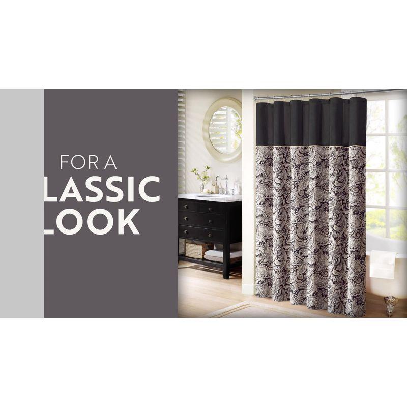Madison Park Aubrey Paisley Jacquard Shower Curtain