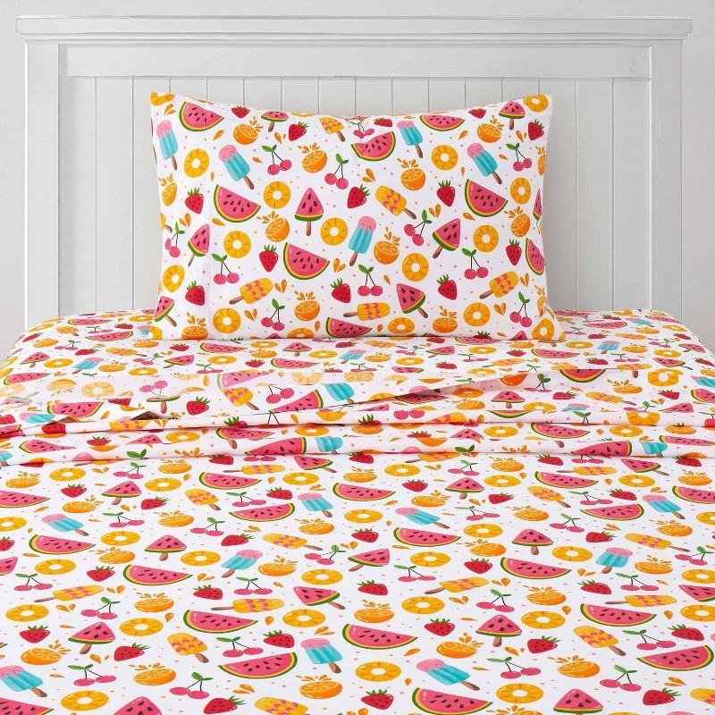 Fruity Fun Twin XL Microfiber Kids' Sheet Set