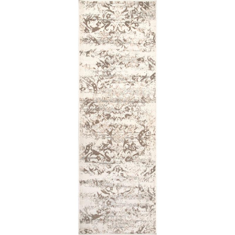 Nuloom Freja Floral & Paisley 2x10 Runner Indoor Area Rug for Living Room Bedroom Dining Room Entryway Hallway Kitchen, Beige/Ivory