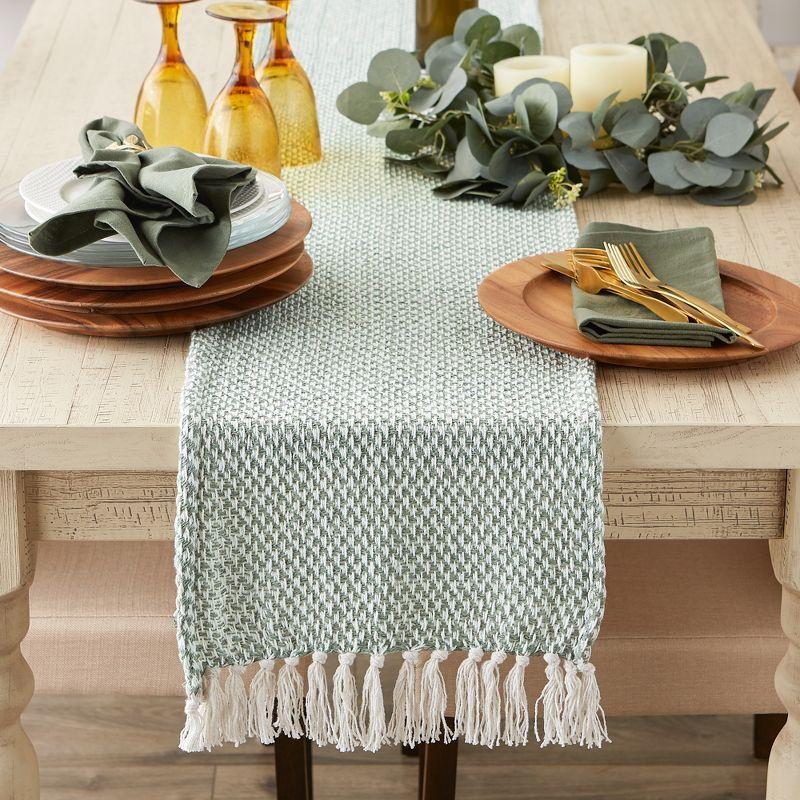 Design Imports  Jadeite Woven Table Runner 15X108